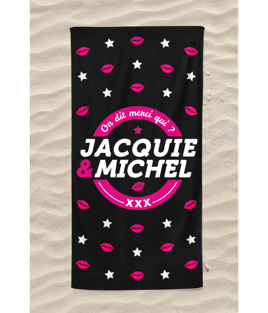 Serviette de plage Jacquie et Michel Bisous