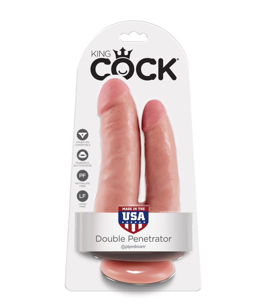 Gode double pénétration 15cm - King Cock