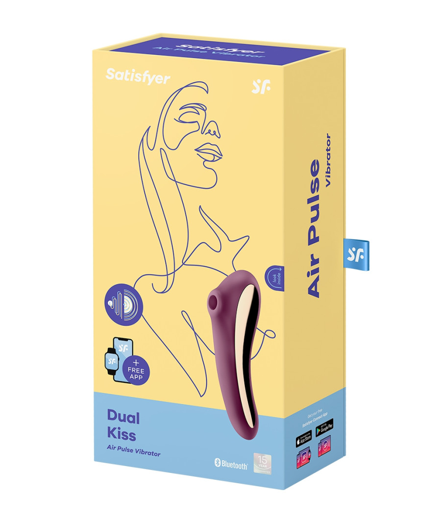 Stimulateur Dual Kiss bordeaux - Satisfyer