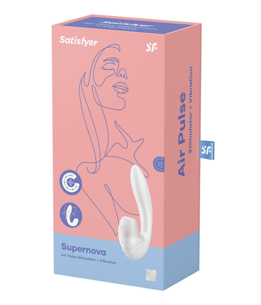 Double stimulateur Supernova blanc - Satisfyer