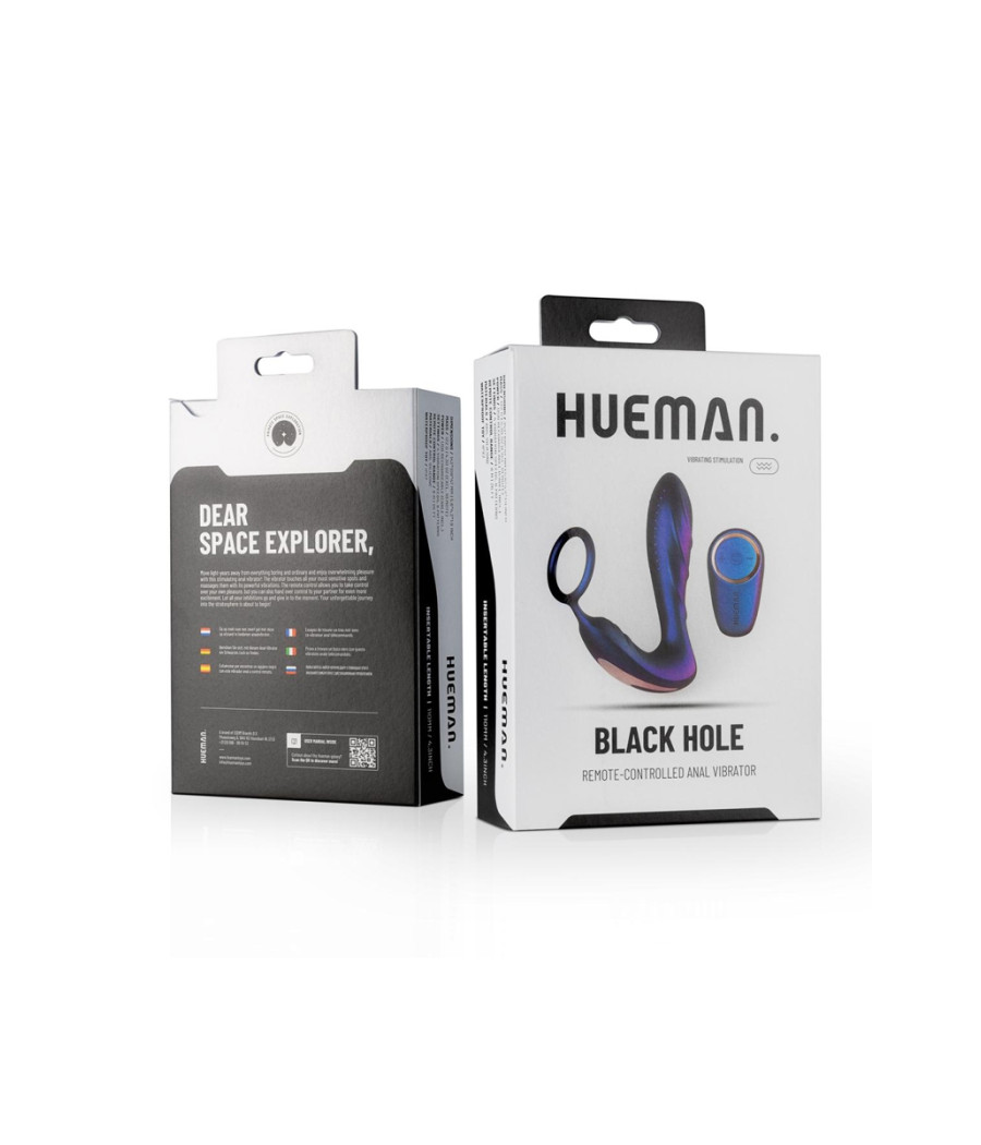 Plug vibrant et cockring Black Hole - Hueman