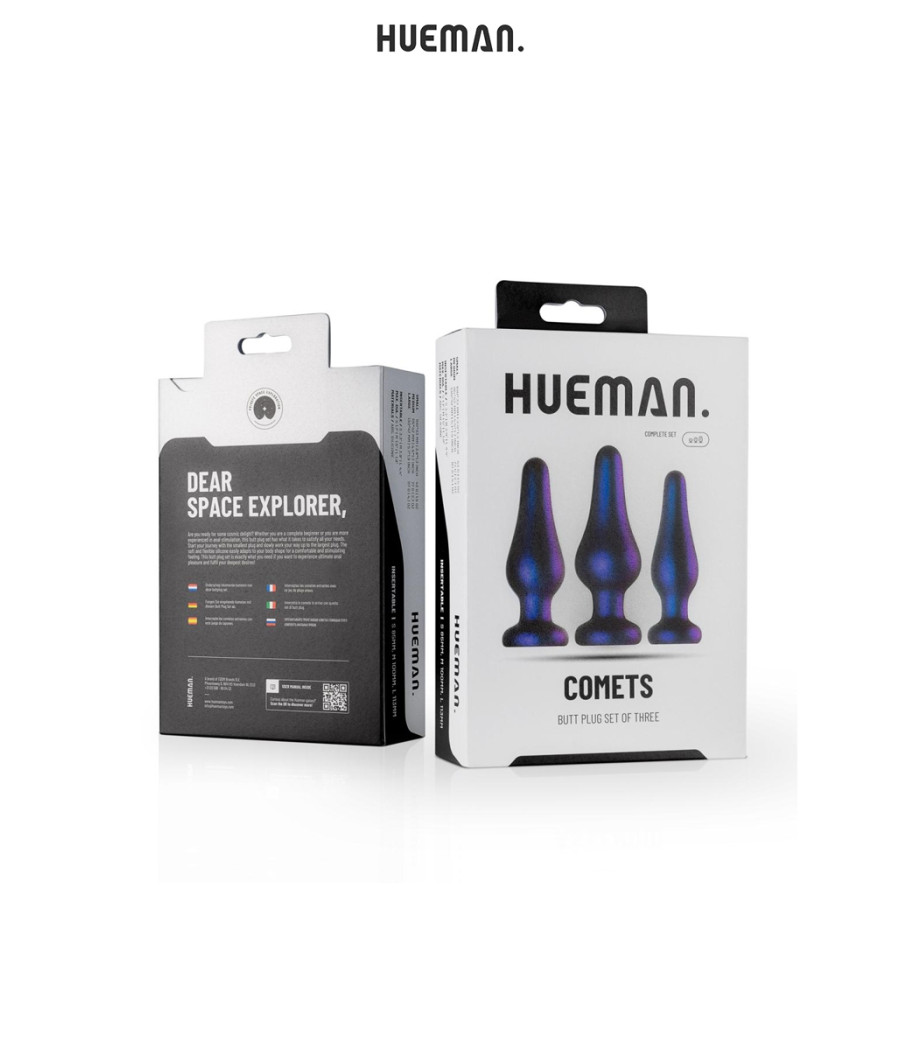 Kit 3 plugs anal Comet - Hueman