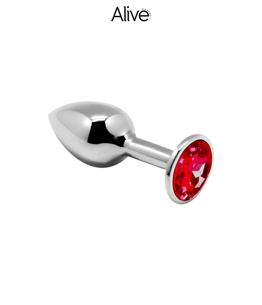 Plug métal bijou rouge L - Alive