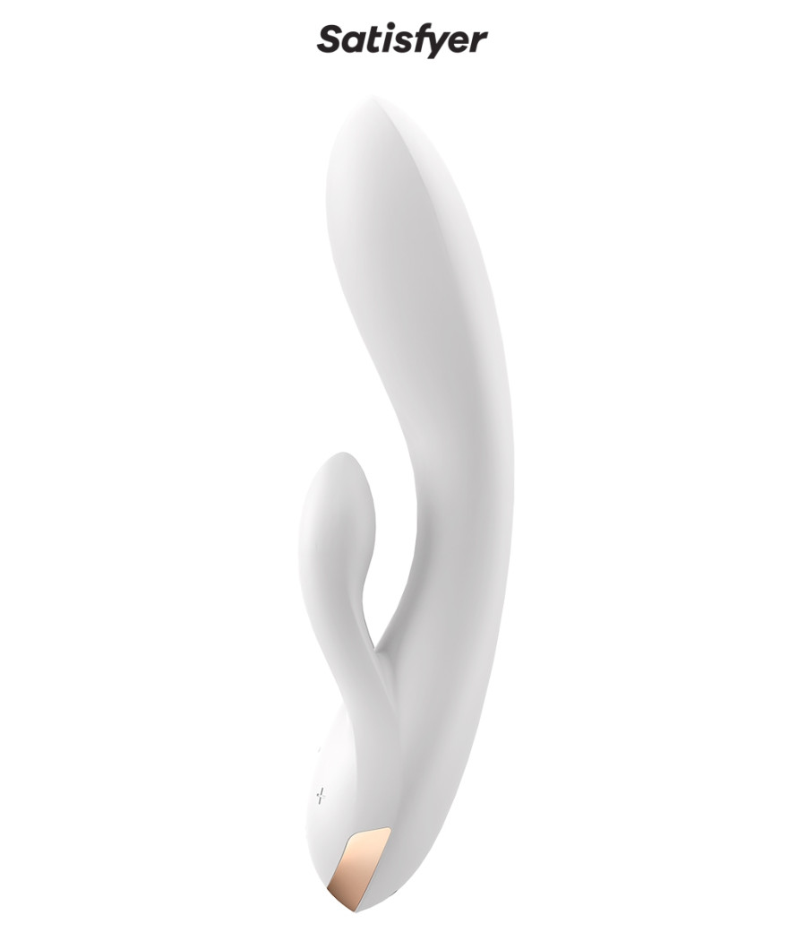 Vibro Rabbit connecté Double Flex blanc - Satisfyer