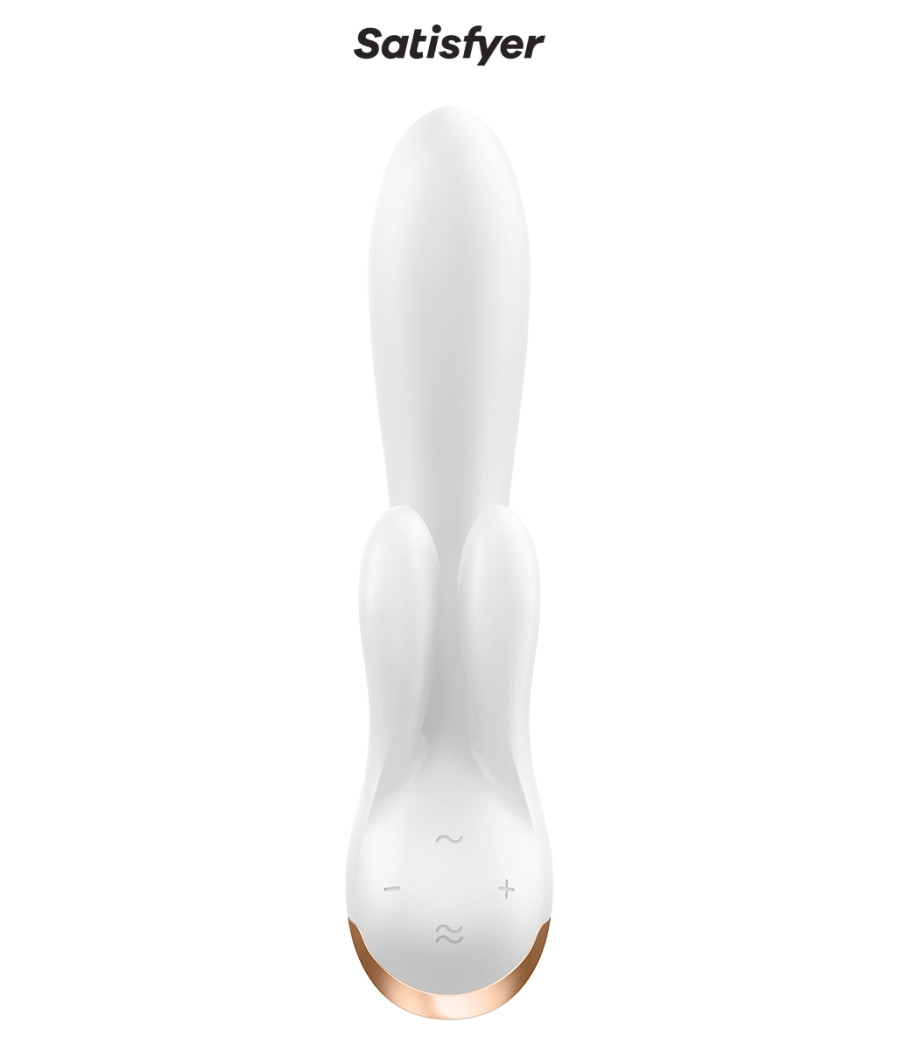 Vibro Rabbit connecté Double Flex blanc - Satisfyer