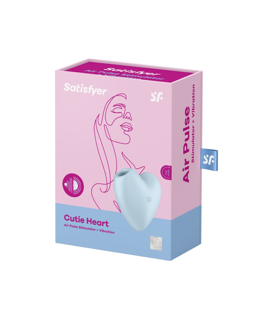 Double stimulateur Cutie Heart bleu - Satisfyer