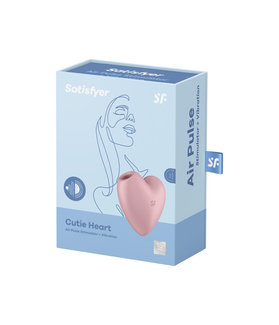 Double stimulateur Cutie Heart rose - Satisfyer