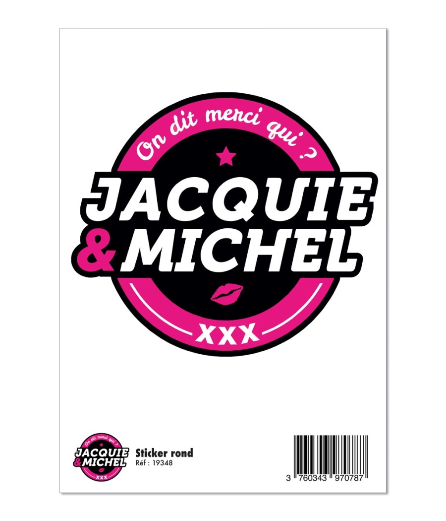 Grand sticker J&M rond noir