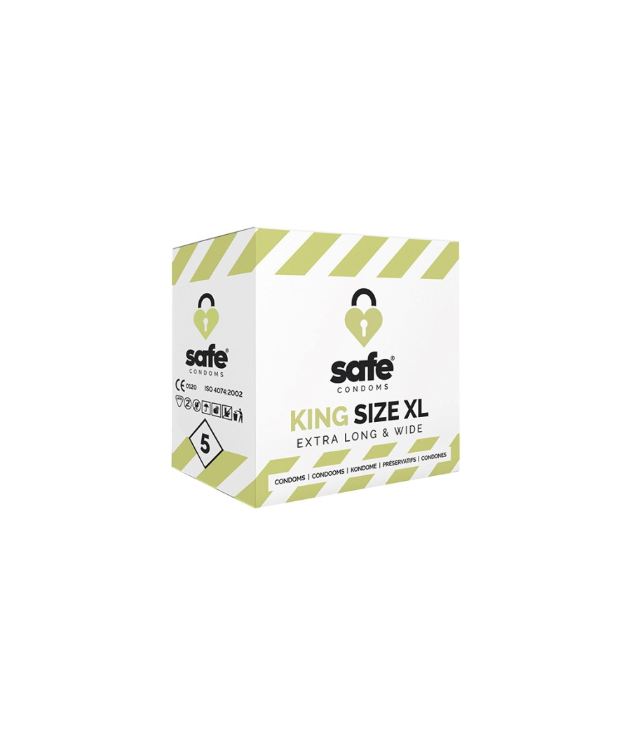 5 préservatifs Safe King Size XL