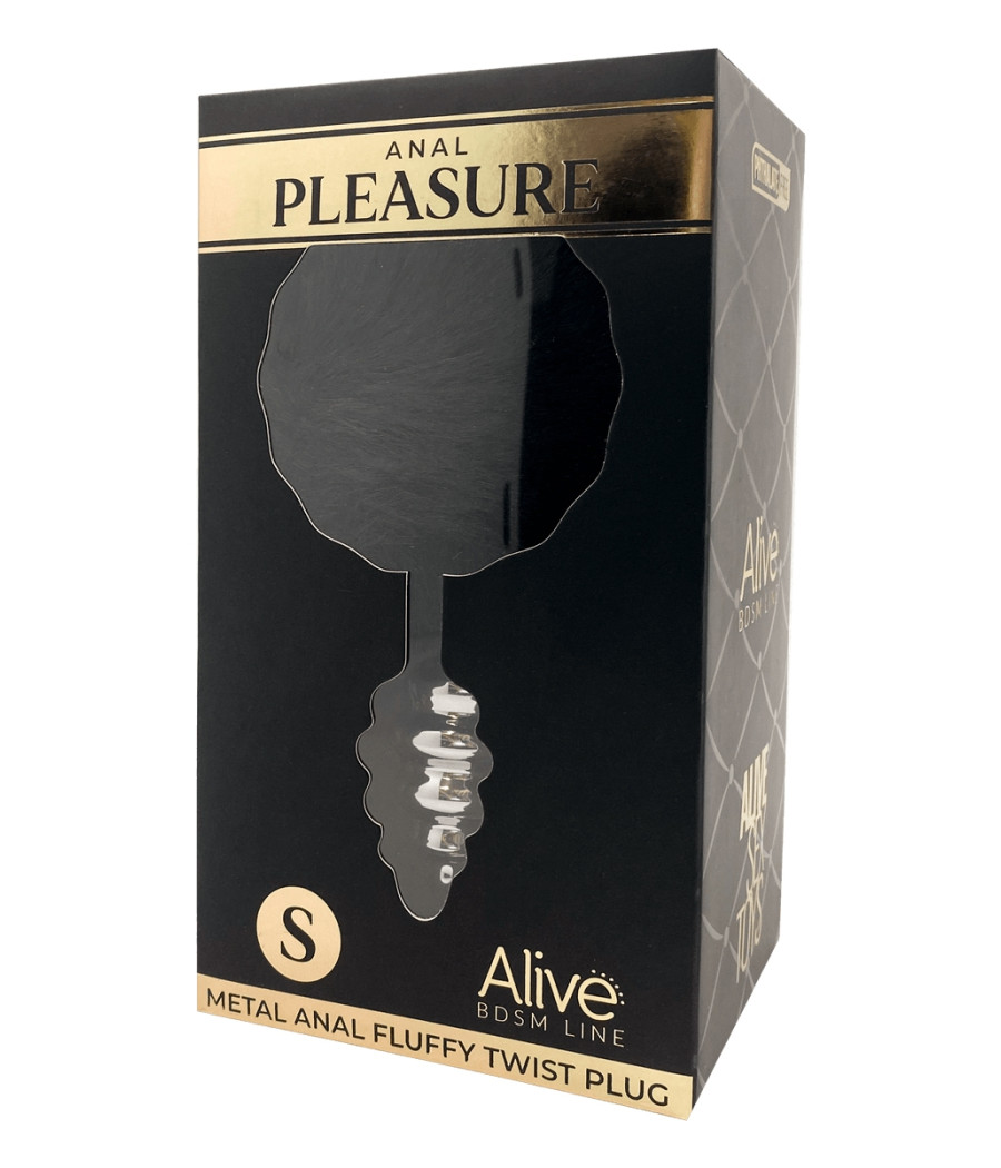 Plug métal Fluffy Twist S noir - Alive