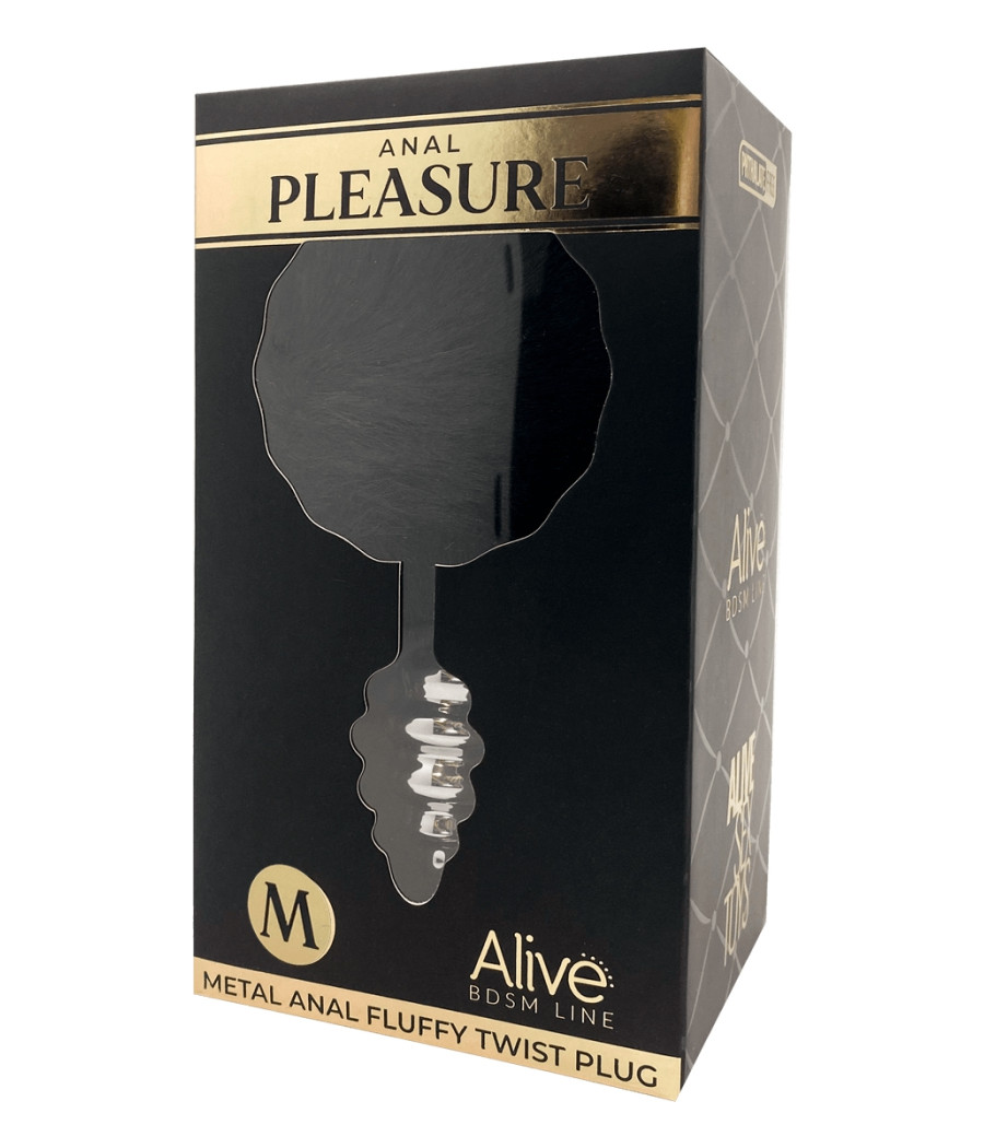 Plug métal Fluffy Twist M noir - Alive