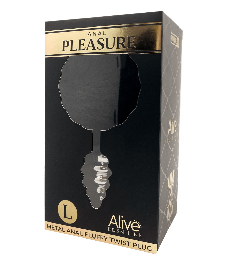 Plug métal Fluffy Twist L noir - Alive