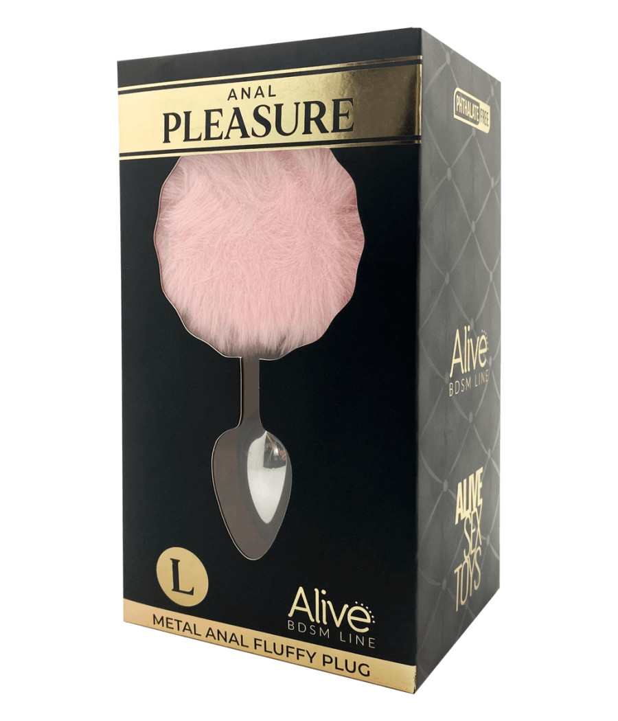 Plug métal Fluffy L rose - Alive