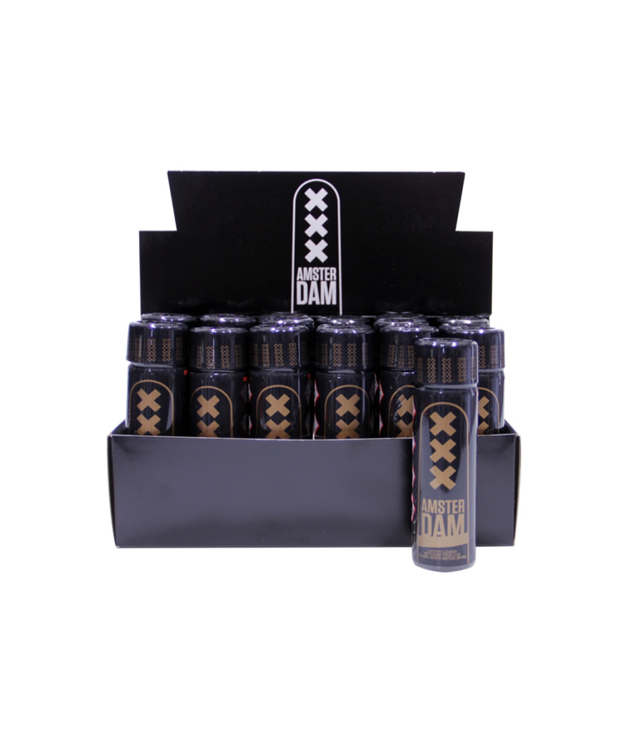 Box 18 poppers Amsterdam XXX Black Label Amyl 24ml