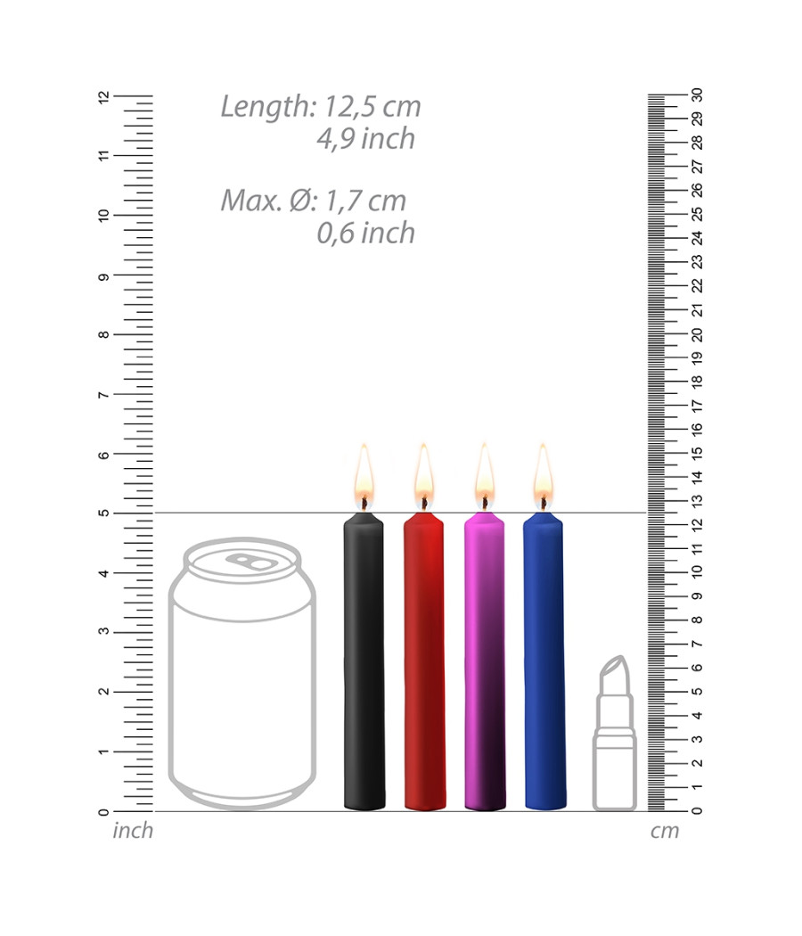 4 bougies SM colorées - Ouch!