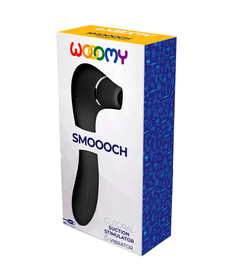 Stimulateur clitoridien Smooch noir - Wooomy