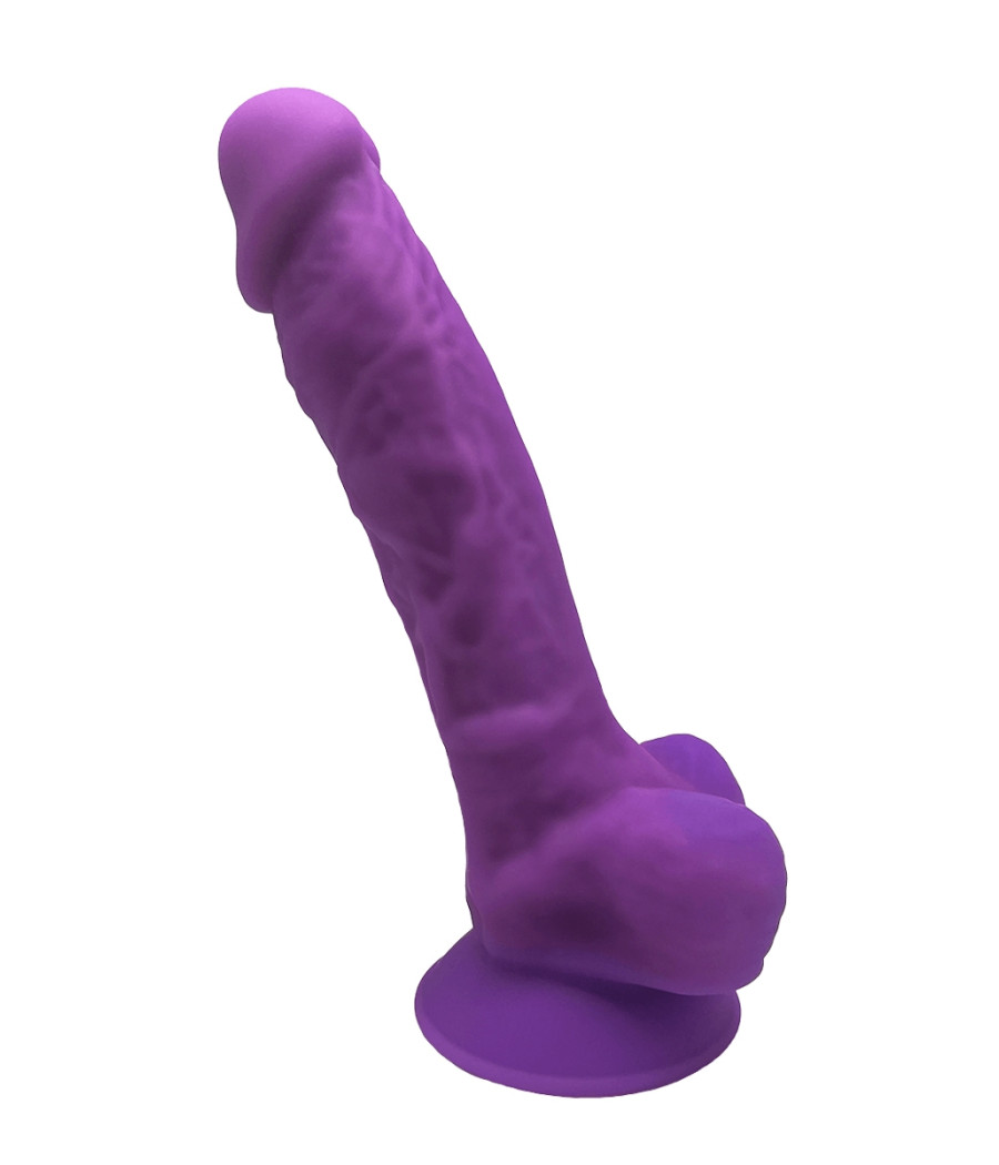 Gode double densité violet 17,5 cm - SilexD