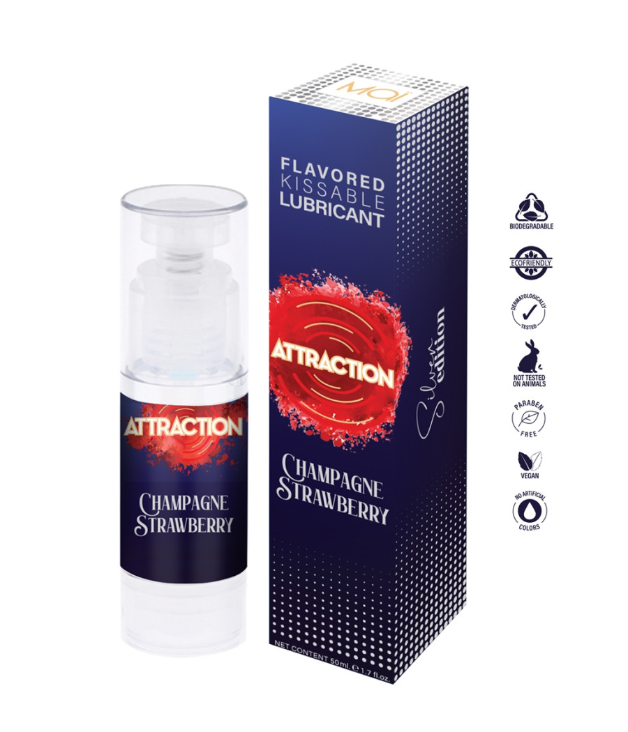 Lubrifiant embrassable parfum vin pintillant et fraise - Attraction