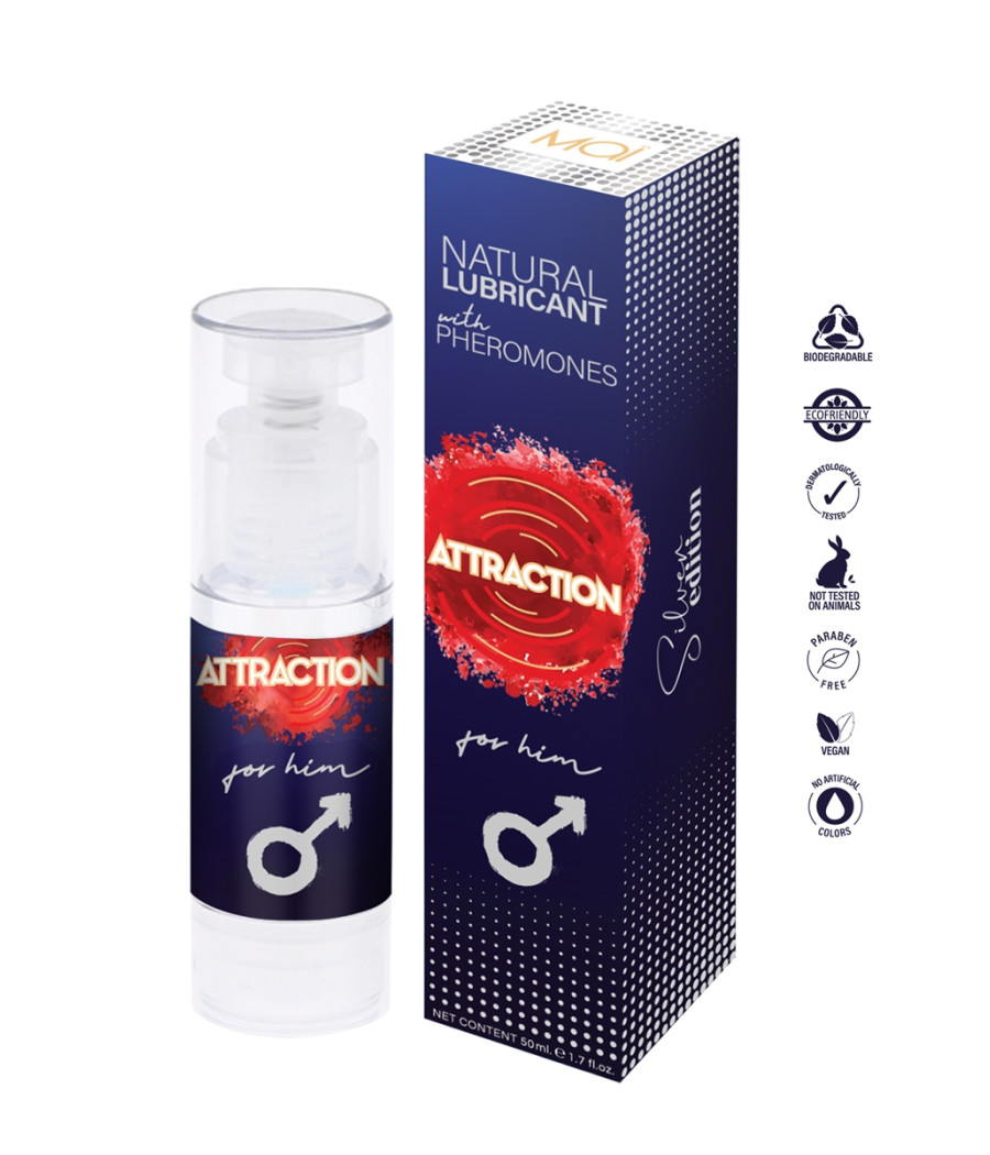 Lubrifiant naturel aux phéromones pour homme - Attraction