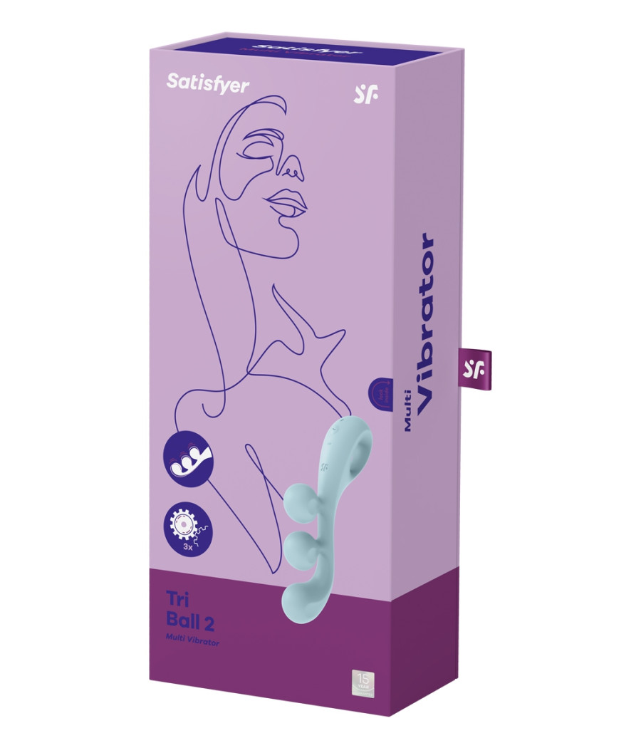 Multi-vibromasseur Tri Ball 2 bleu - Satisfyer