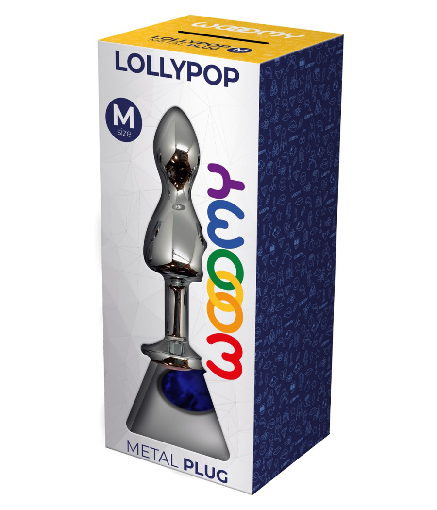 Plug bijou Lollypop bleu M - Wooomy