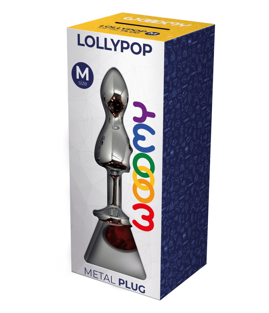 Plug bijou Lollypop rouge M - Wooomy