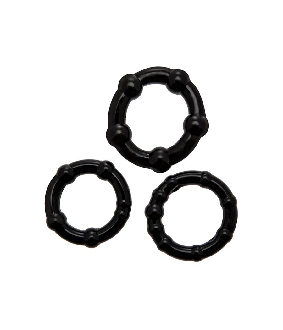 Set 3 Cockrings noir Babooom - Wooomy