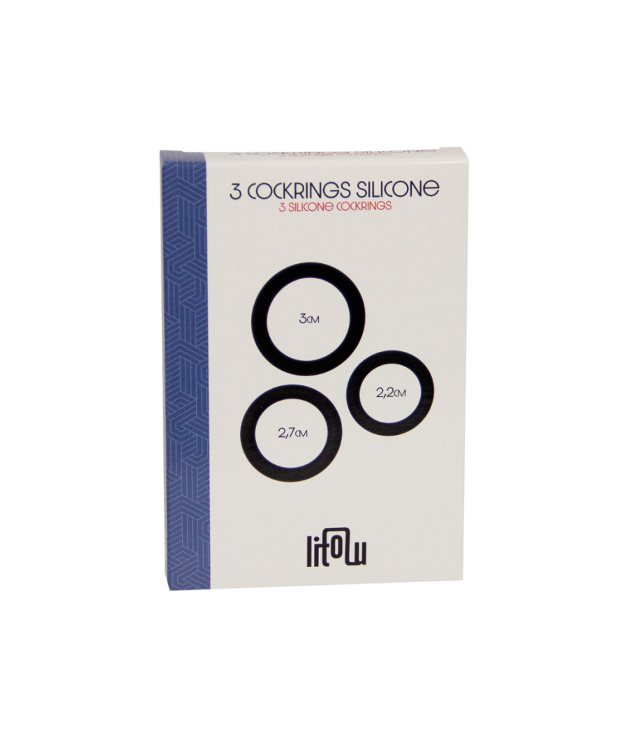 Set 3 cockrings silicone - Litolu