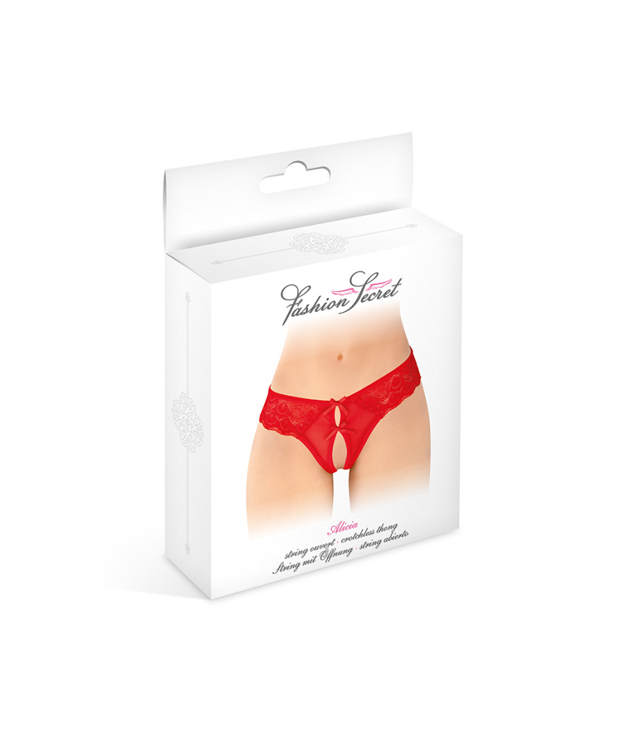 String ouvert Alicia rouge - Fashion Secret