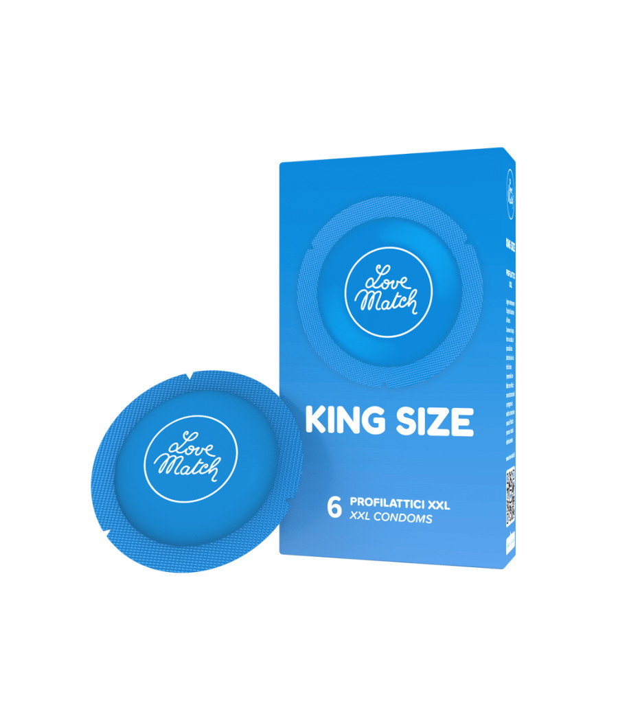 6 Préservatifs King size Love Match