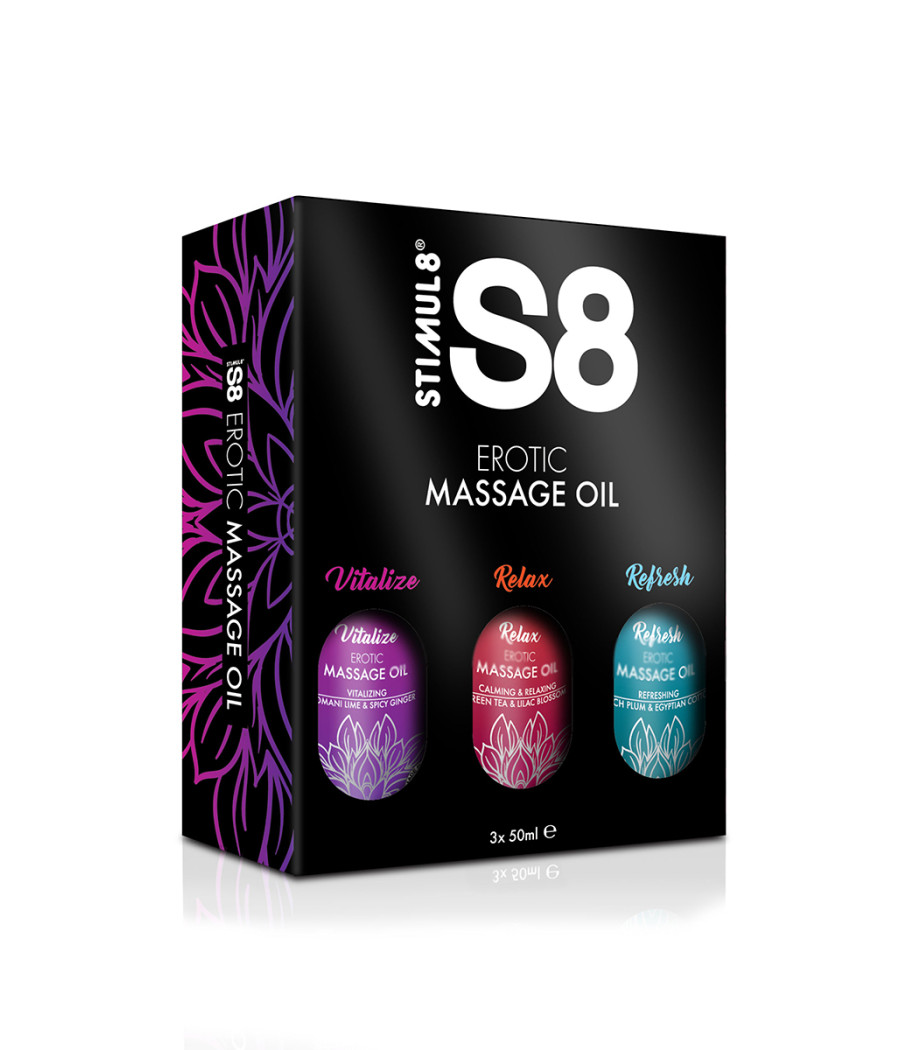 Coffret huiles de massage S8 3x50ml