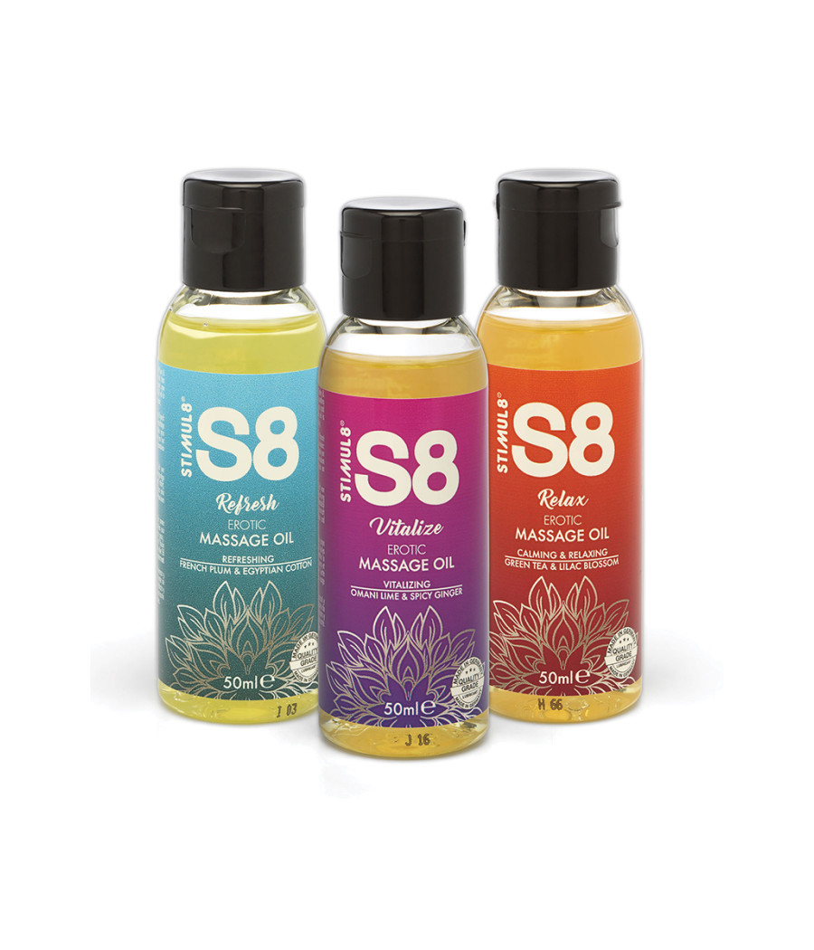 Coffret huiles de massage S8 3x50ml