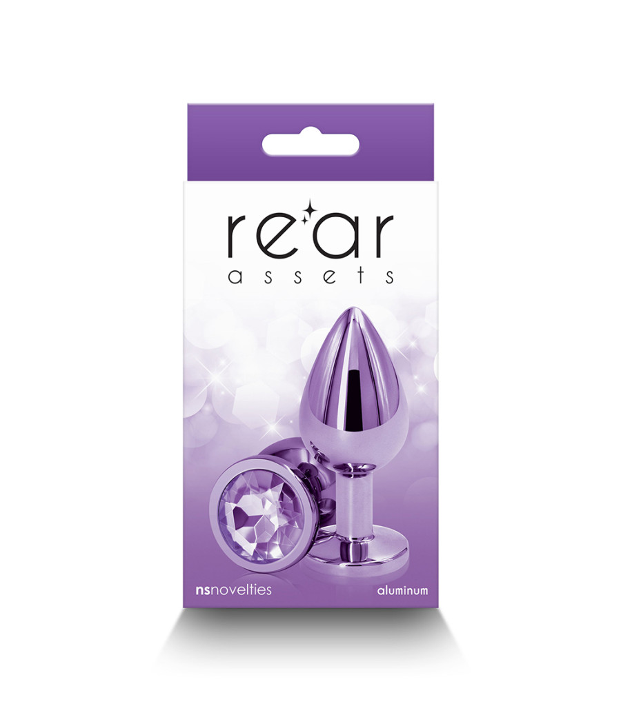 Plug bijou aluminium chromé violet M