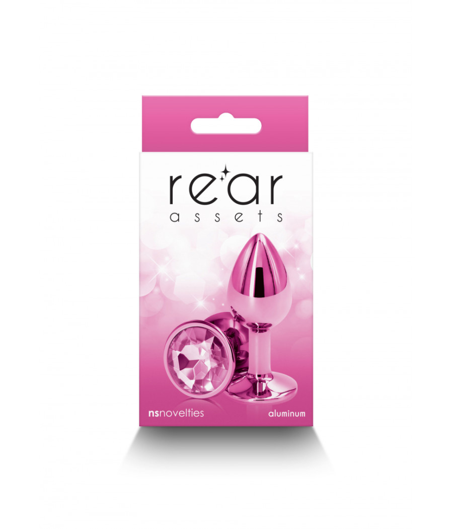 Plug bijou aluminium chromé rose S