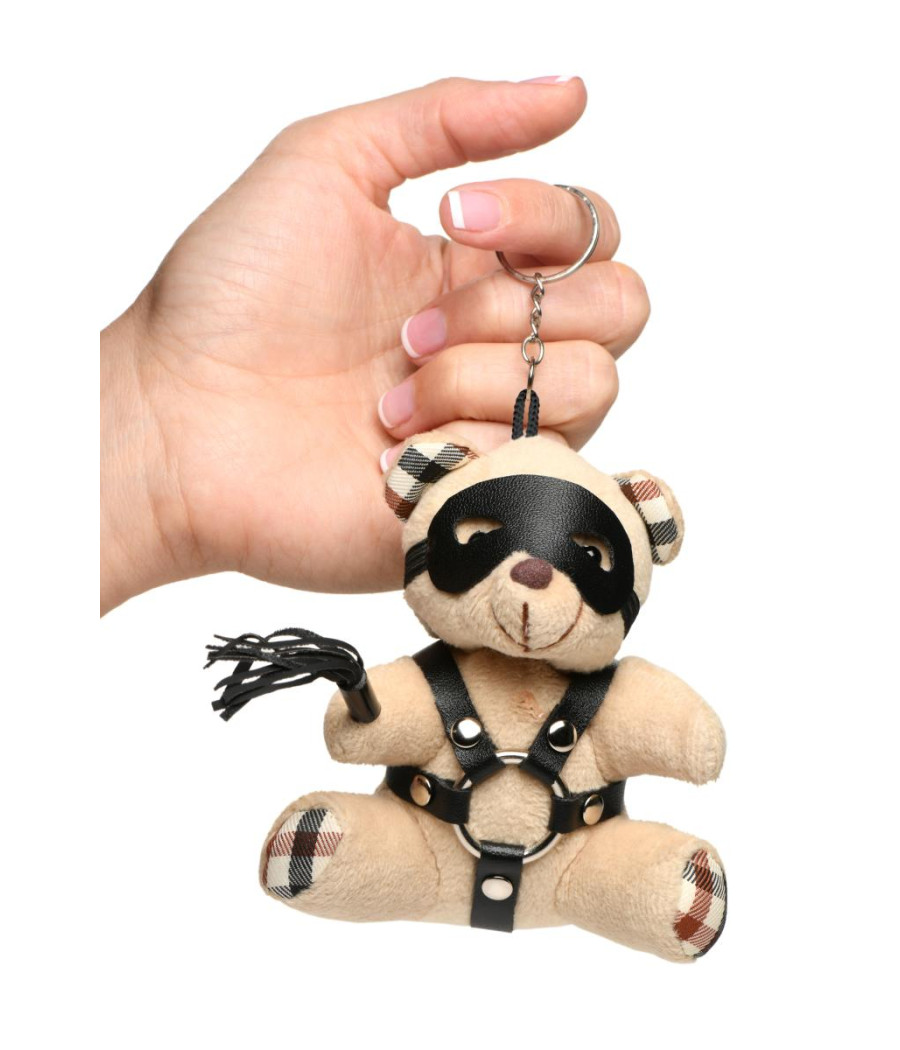 Porte-clés Teddy Bear BDSM avec martinet