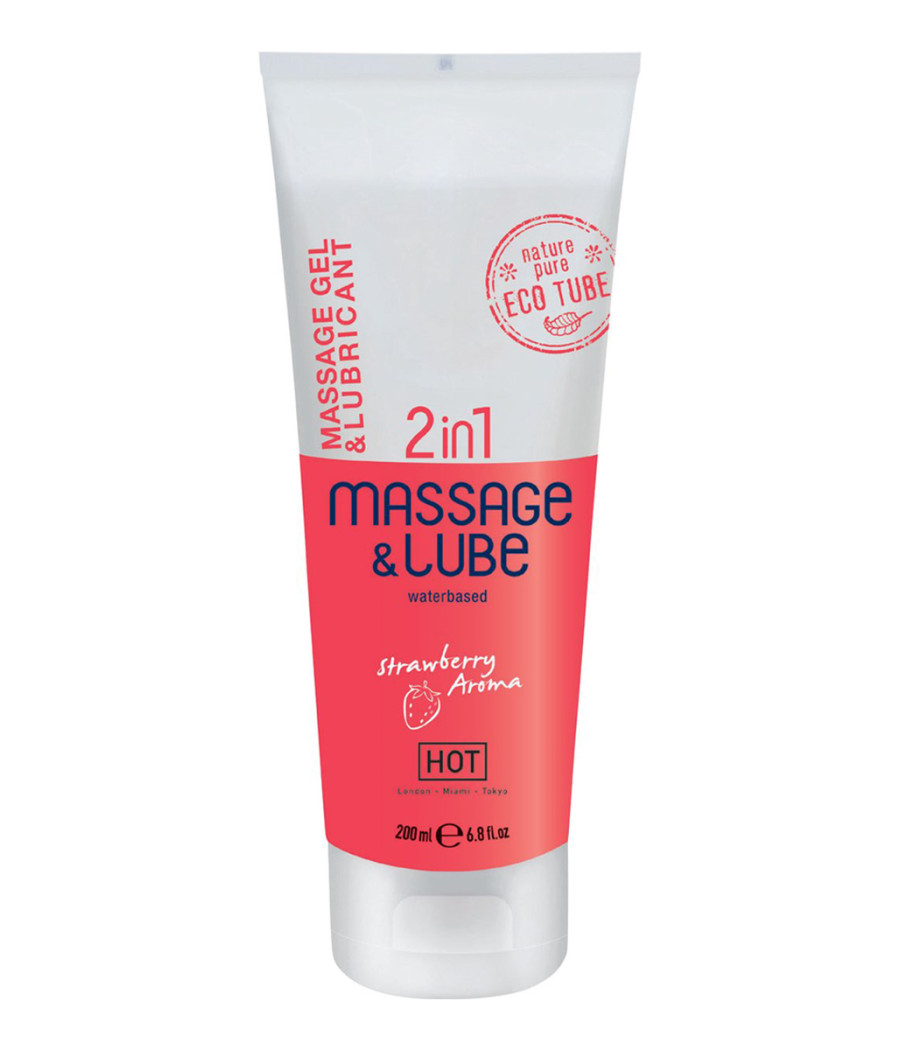 Lubrifiant et massage 2 en 1 fraise - HOT