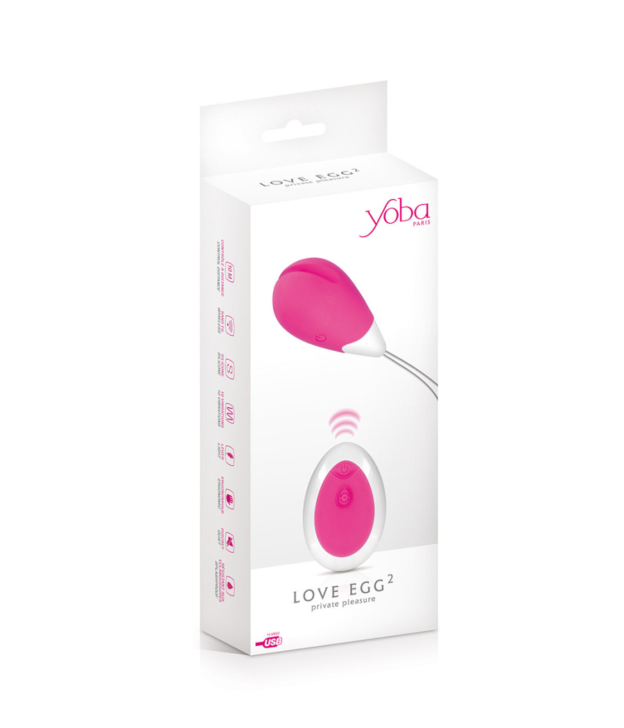 Oeuf vibrant Love Egg 2 rose - Yoba