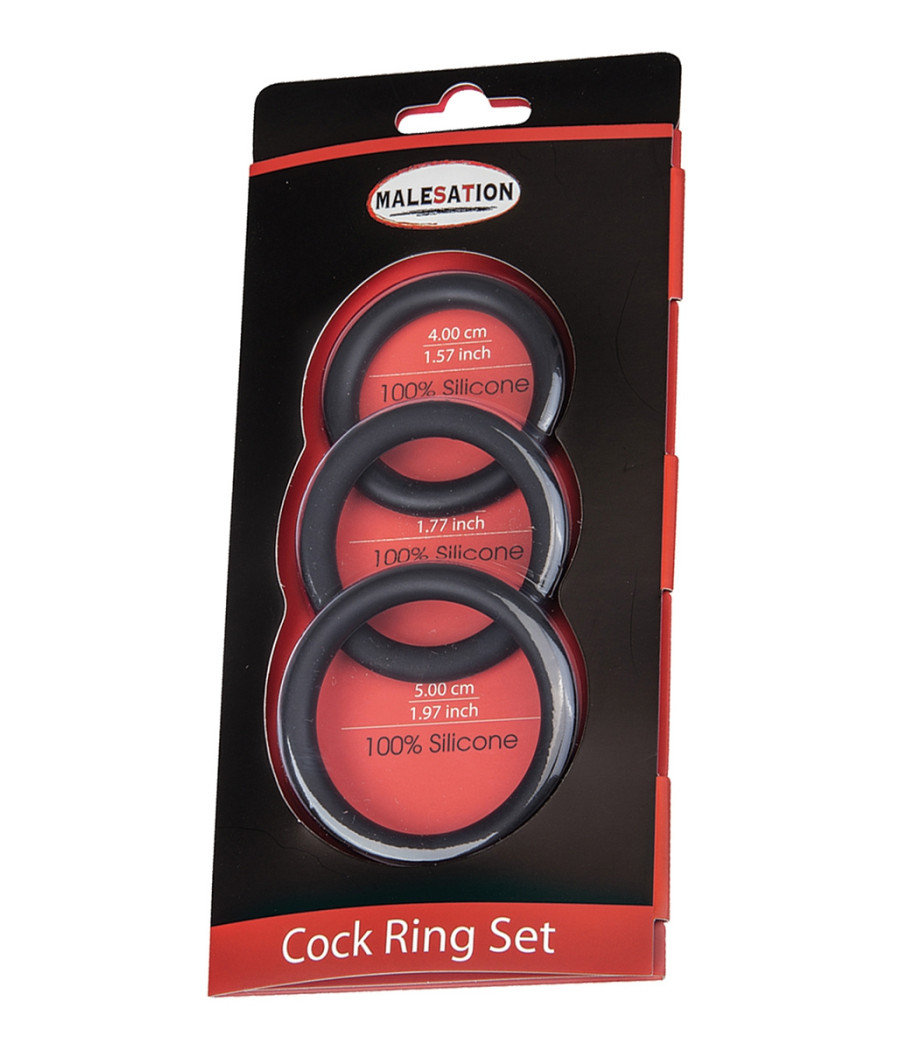 Set 3 CockRings silicone - Malesation