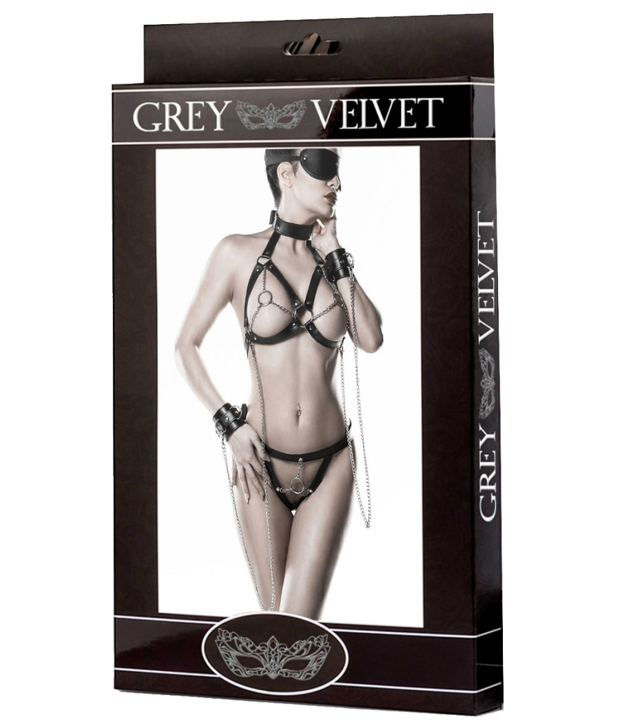 Lingerie SM chic 5 pièces - Grey Velvet