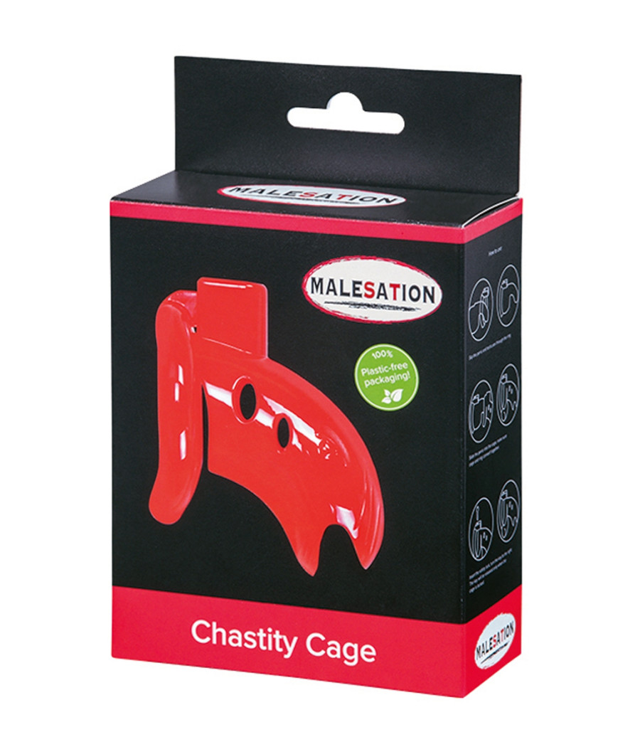 Cage de chasteté ABS rouge - Malesation