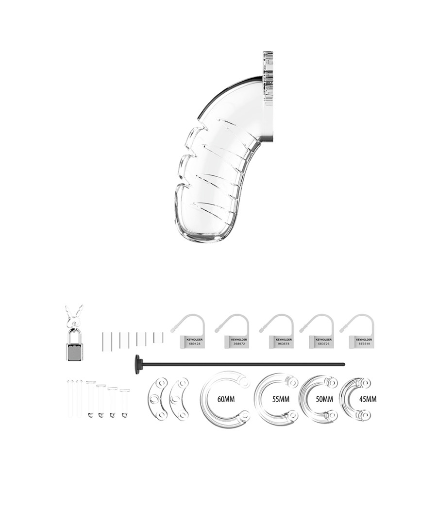 Cage de chasteté 10cm avec sonde urétrale - ManCage 16