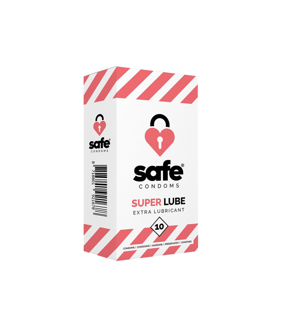 10 préservatifs Safe Super Lube