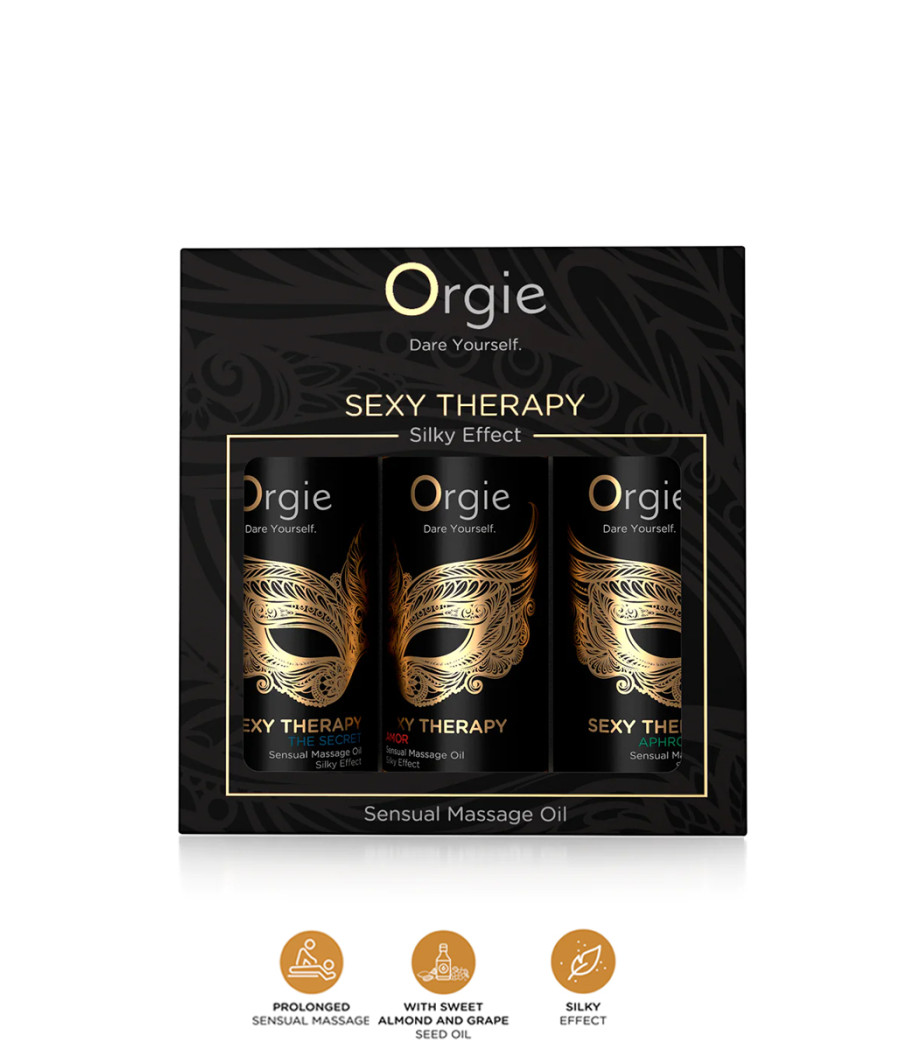 Coffret 3 huiles de massage sensuel Sexy Therapy Collection